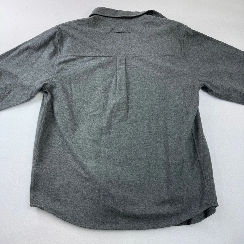 Legendary Whitetails Mens Gray Cotton Flannel Shirt Corduroy Trim LG POLW-6692 - Picture 4 of 10